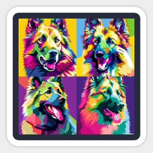 Belgian Tervuren Pop Art - Dog Lover Gifts Sticker